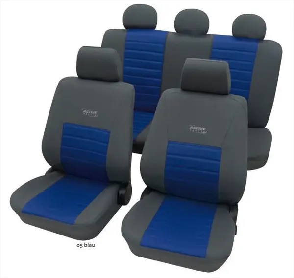 Set huse scaune universale active sports PETEX, albastru-negru