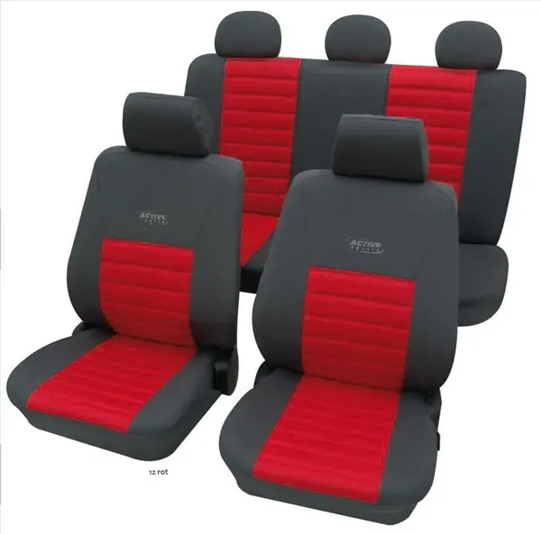 Set huse scaune universale active sports rosu - negru PETEX