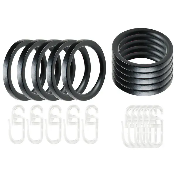 Set Inele Perdea Cu Clips 2 cm