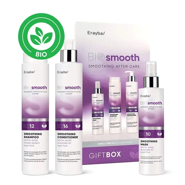 Set Ingrijire Anti-Frizz pentru Netezirea Parului Erayba BIO Smoo