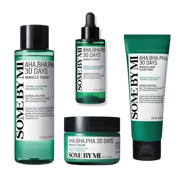 Set ingrijire faciala, AHA. BHA. PHA 30 Days Miracle AC SOS, SOME BY MI, 4 piese