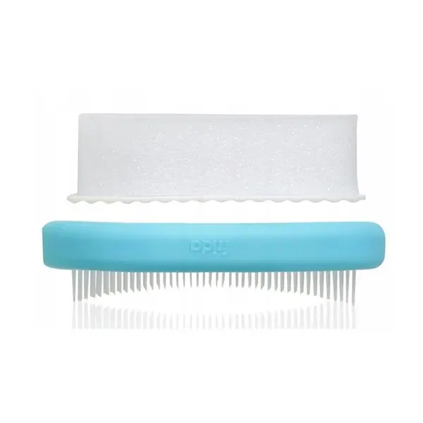 Set ingrijire scalp Fridababy DermaFrida, 3 in 1, pentru dermatita seboreica la bebelusi, include perie, burete si pieptene, suport cu ventuza, 0 luni+, Alb