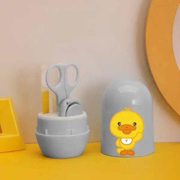 Set ingrijire unghii bebelusi, 4 piese, 0 luni+ - Gri