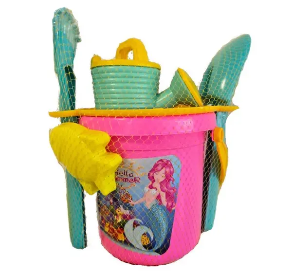 Set joaca pentru nisip Lux Beach cu galetusa si accesorii Pink