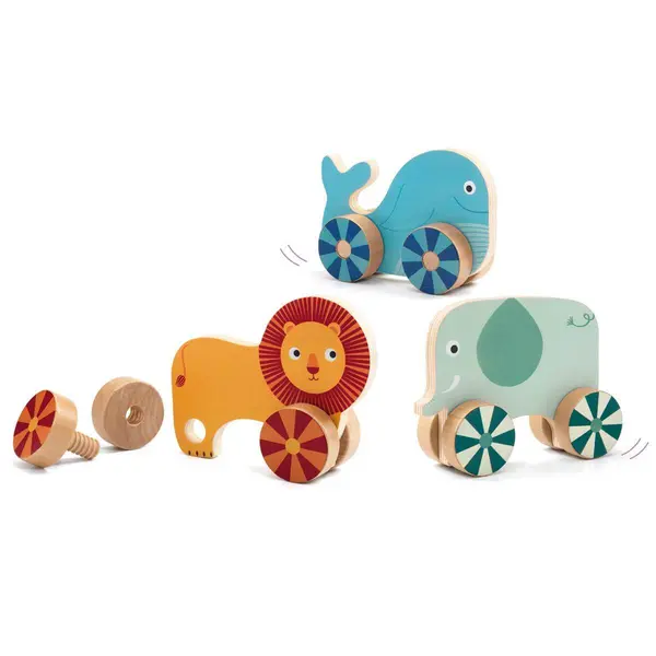 Set joaca - Vis'n'Roll - Animale cu surub | Djeco