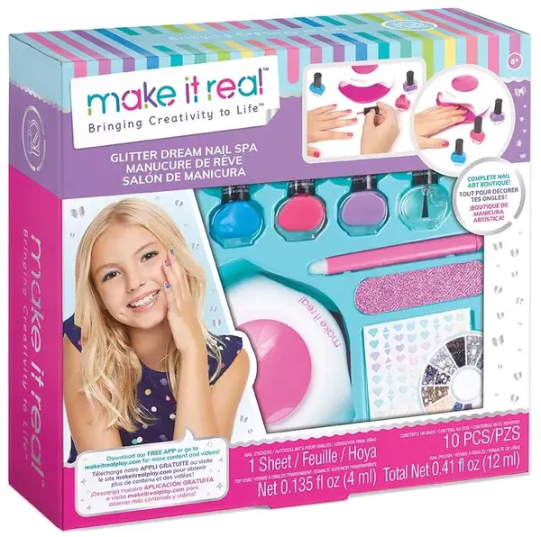 Set joc Make It Real - Atelier de manichiura, Glitter Nail Spa