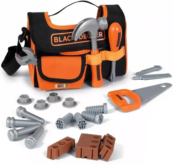 Set joc Smoby Black & Decker - Cutie de instrumente din pânză
