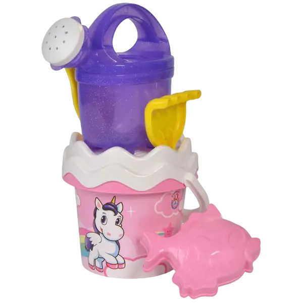 Set jucarii pentru apa si nisip cu galetusa Unicorn