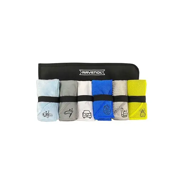 Set lavete microfibra - RAVENOL pentru ingrijirea completa a masinii