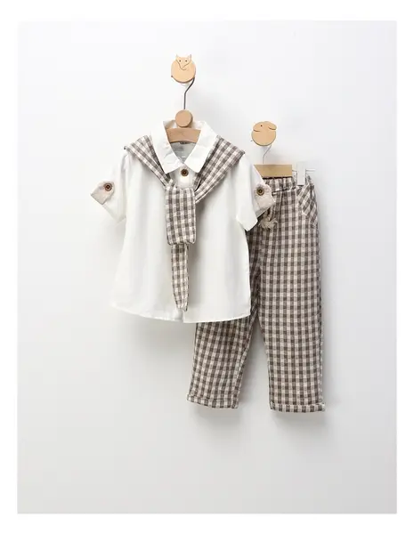 Set lejer de vara, Fashion Style, alb-bej