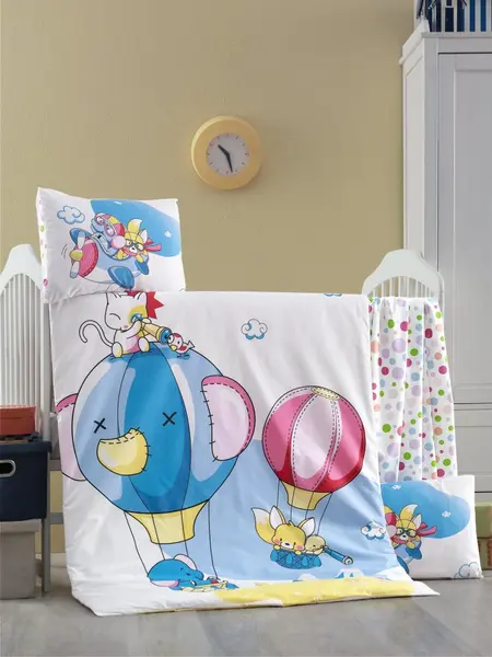 Set lenjerie 6 piese Bumbac Ranforce Macera 120x60 cm