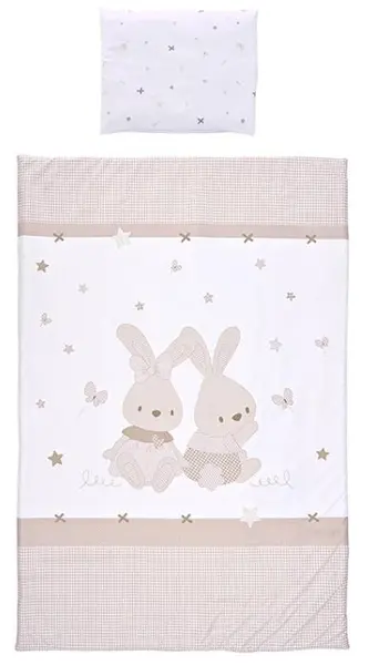 Set lenjerie de pat din 3 piese Lorelli - Honey Bunny, bej