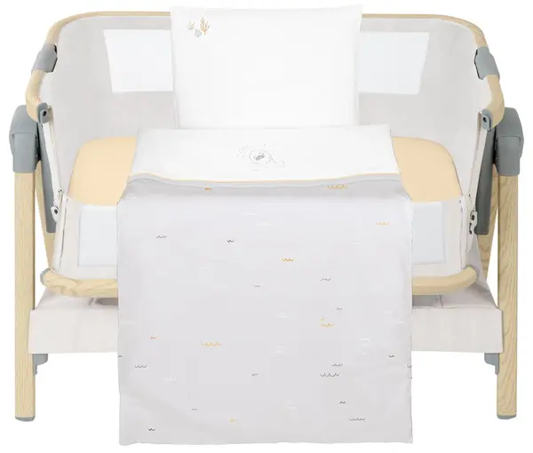 Set lenjerie de pat din 3 piese pentru mini patut KikkaBoo Seally Me