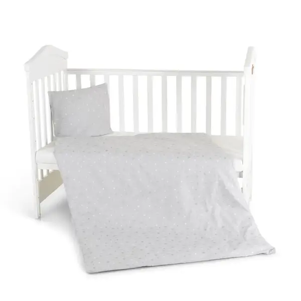 Set lenjerie de pat Moni Hugzz 60 x 120 cm 3 piese stelute gri