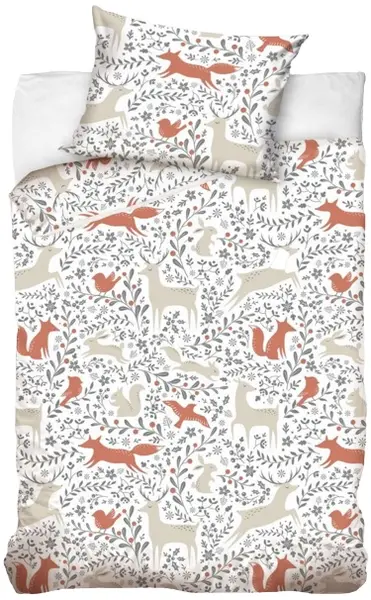 Set lenjerie de pat pentru bebeluşi Sonne - Animale din pădure, 100 x 135 cm, 2 piese