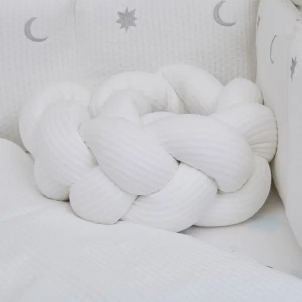 Set lenjerie de pat pentru copii Twins Cotton 7 piese albargintiu