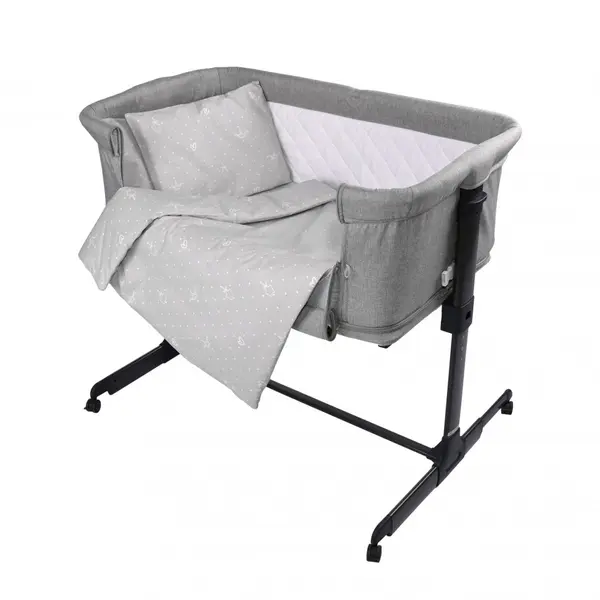 Set lenjerie pat 5 piese Eva bumbac ranforce Little Bear Grey