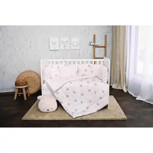 Set lenjerie pat 7 piese Lorelli Lily Blue Aeroplane, bumbac ranforce