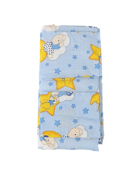 Set lenjerie patut 3 piese bleu ursulet stelute