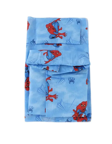 Set lenjerie patut 3 piese Spiderman albastru