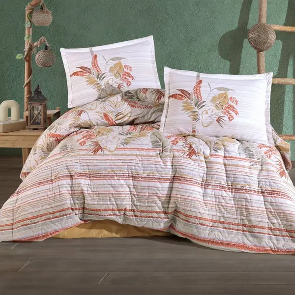 Set Lenjerie si Cuvertura Oliva (Bumbac 100%)