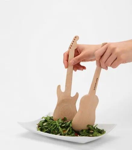 Set linguri salata in forma de chitara | Kikkerland