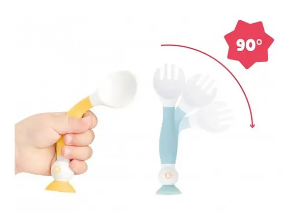 Set lingurita si furculita flexibile Badabulle