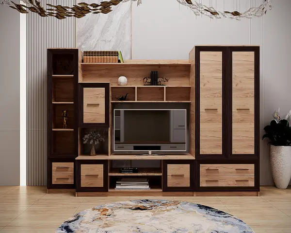 Set Living Kaspiy Stejar K003 300x52x210 cm