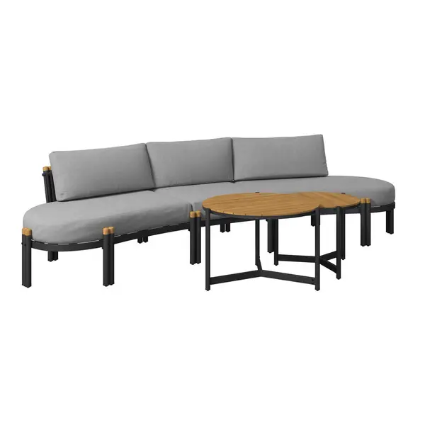 Set Lounge 3 piese 344/107/89,3 cm