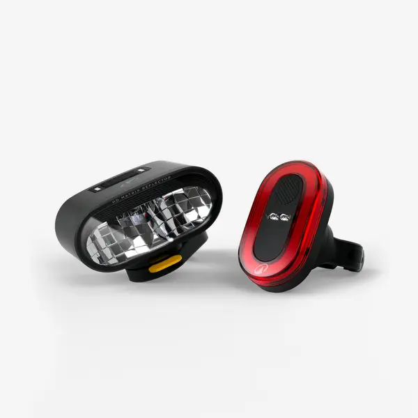 Set lumini bicicletă puternice reîncărcabile USB cu senzor de decelerare ST930
