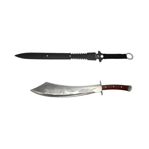 Set maceta si sabie de vanatoare, DEPOX , 54 cm , cutit de aruncat inclus