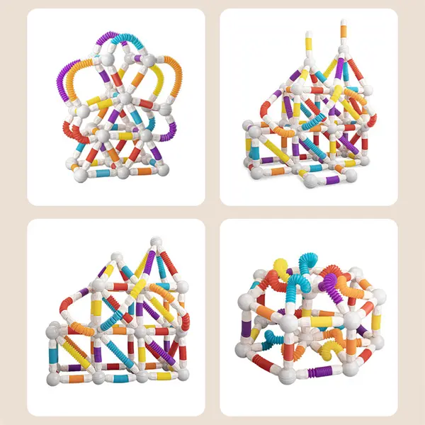 Set magnetic flexibil de constructie 3D - 3+ 57 PIESE