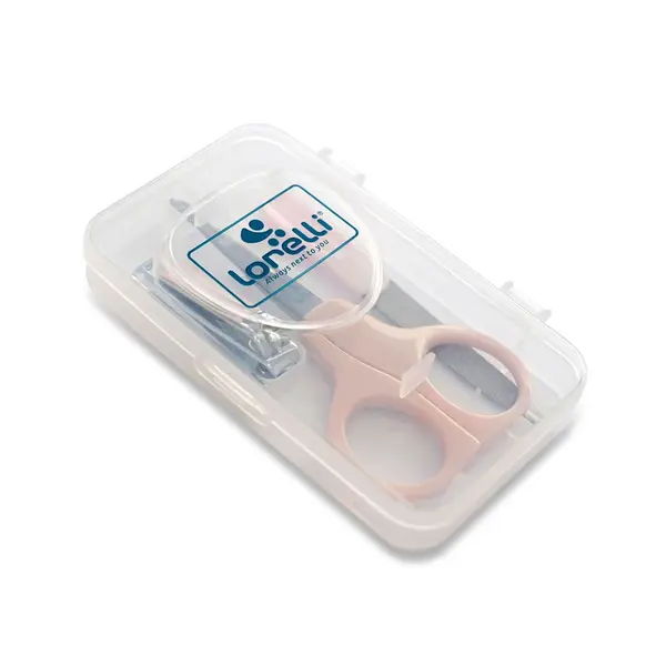 Set manichiura bebelusi cu cutie 3 piese Lorelli Roz