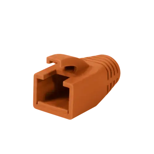 Set mansoane de protectie mufe RJ-45 Logilink MP0035O, pentru cablu UTP, FTP, SFTP, Cat6, RJ-45 tata, plastic, 50 bucati, Portocaliu