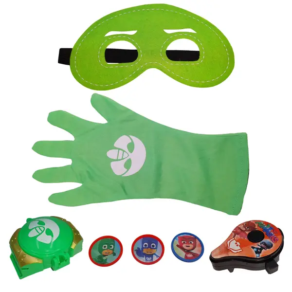 Set manusa si accesorii Eroi in Pijamale DEPOX , Sopi Neinfricatul, marime universala, verde