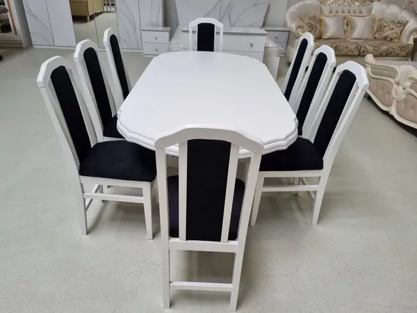 SET MARCO 27 MASA 160/195 CM + 8 SCAUNE personalizabil pe culori