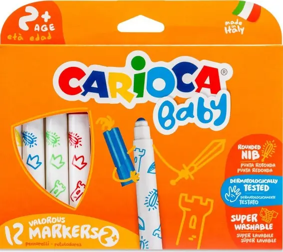 Set markere colorate Carioca Baby - 12 culori