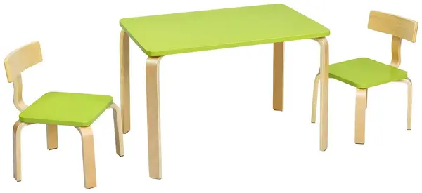 Set masa cu doua scaune Costway - Nature