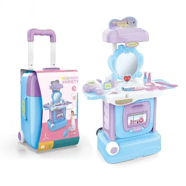 Set Masa de Toaleta si Troller 2 in 1 cu Accesorii