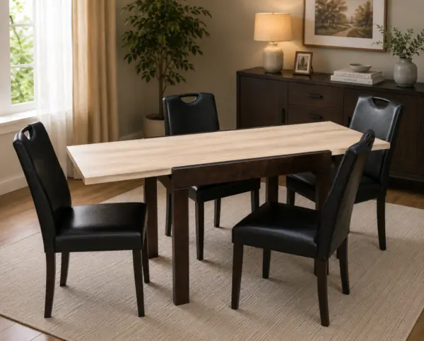 Set Masa Kors Cu 4 Scaune 6002 Sonoma Negru