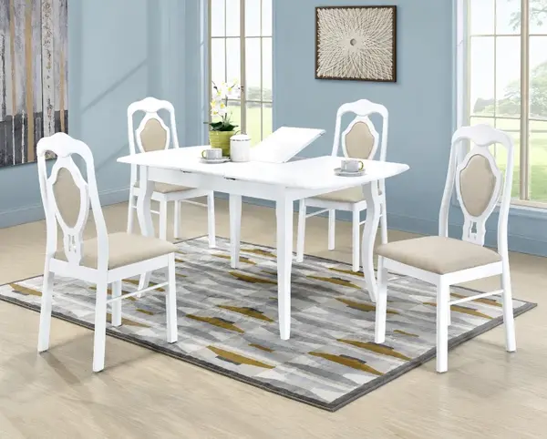 Set Masa RH7211EXT + 4 RH561C White,150x80x76 cm