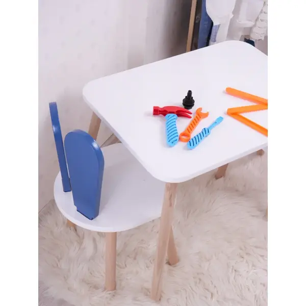 Set masa si scaun pentru copii Furniture Bunny One, 30x25 cm