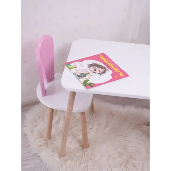 Set masa si scaun pentru copii Furniture Bunny One, 30x25 cm