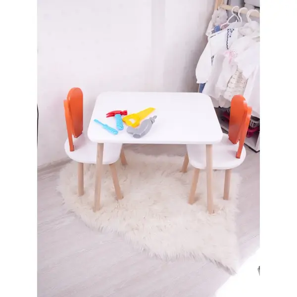 Set masa si scaun pentru copii Furniture Bunny One, 30x25 cm