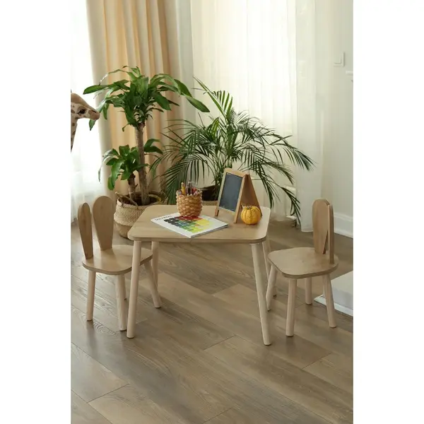 Set masa si scaun pentru copii Furniture Bunny One, 30x25 cm
