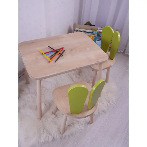 Set masa si scaun pentru copii Furniture Bunny One, 30x25 cm