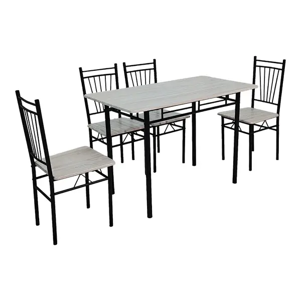 Set masa si scaune dining 5 buc. Roza, Stejar, 120x65x90 cm