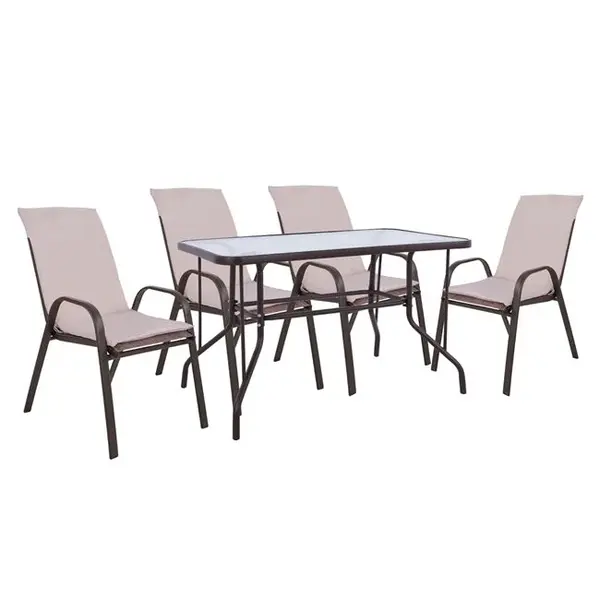 Set masa si scaune GONIS 110x60 cm - Maro