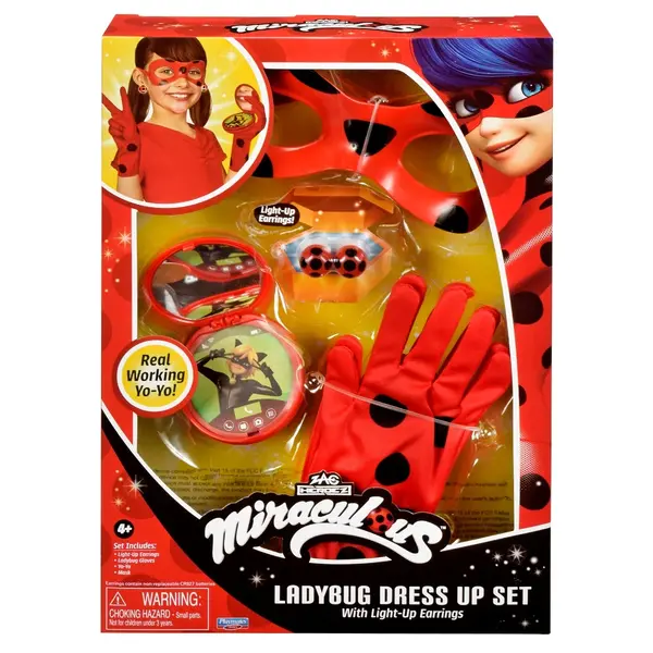 Set masca cu manusi si accesori, Miraculous, Ladybug Dress Up