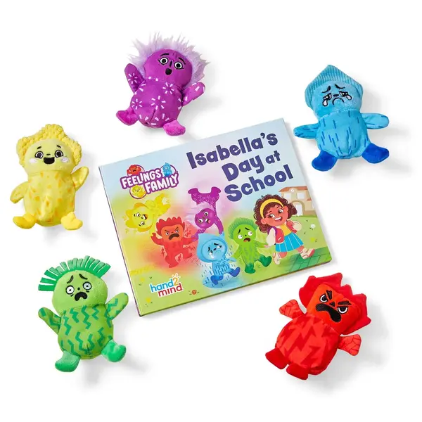 Set mascote cu carticica - Emotiile Isabella la scoala